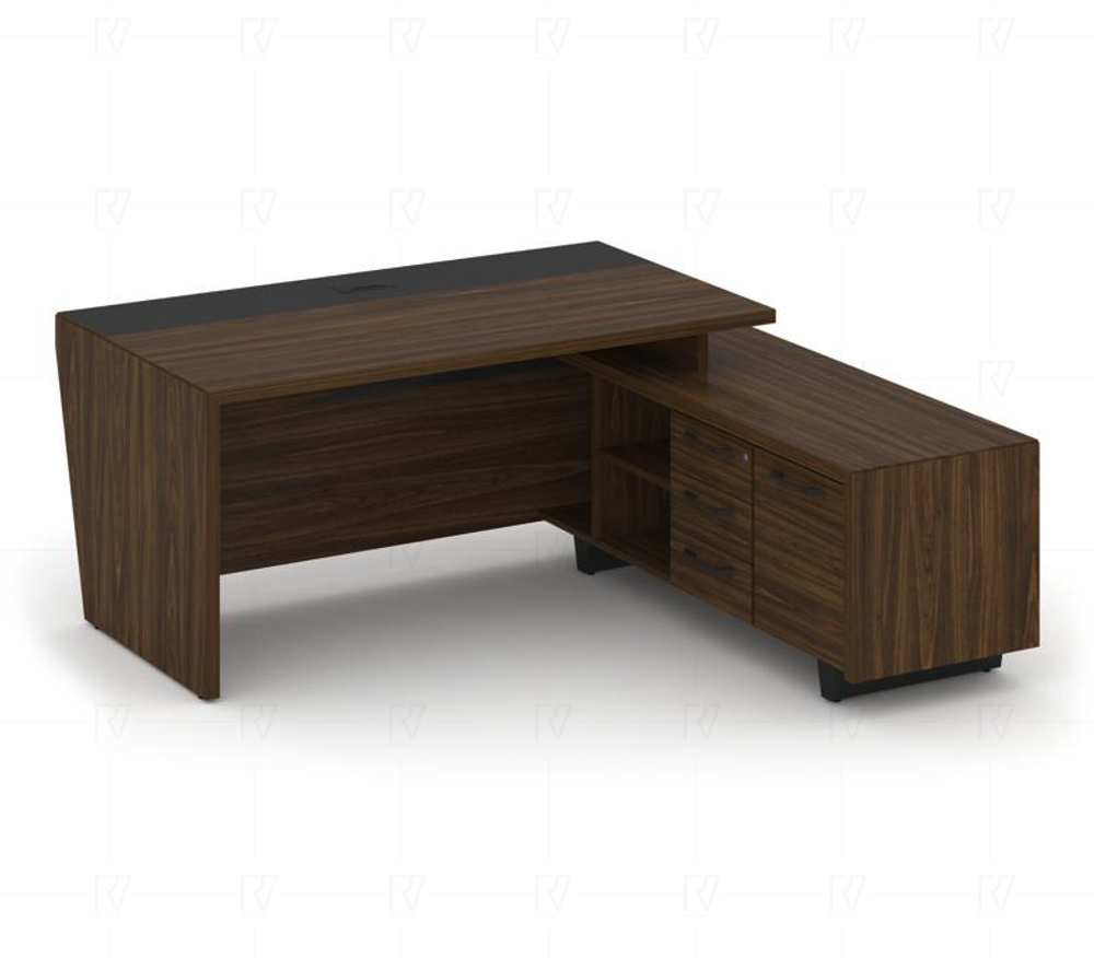 Стол руководителя с опорной тумбой CORNER