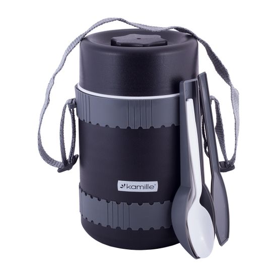 Термос пищевой 1800 мл. Kamille КМ 2029 пластиковый с емкостями