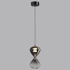 5092/4LA PENDANT ODL25 415 черный/дымчатый градиент/прозрачн./металл/стекло Подвес LED 4W 4000K 388Лм GLESSI