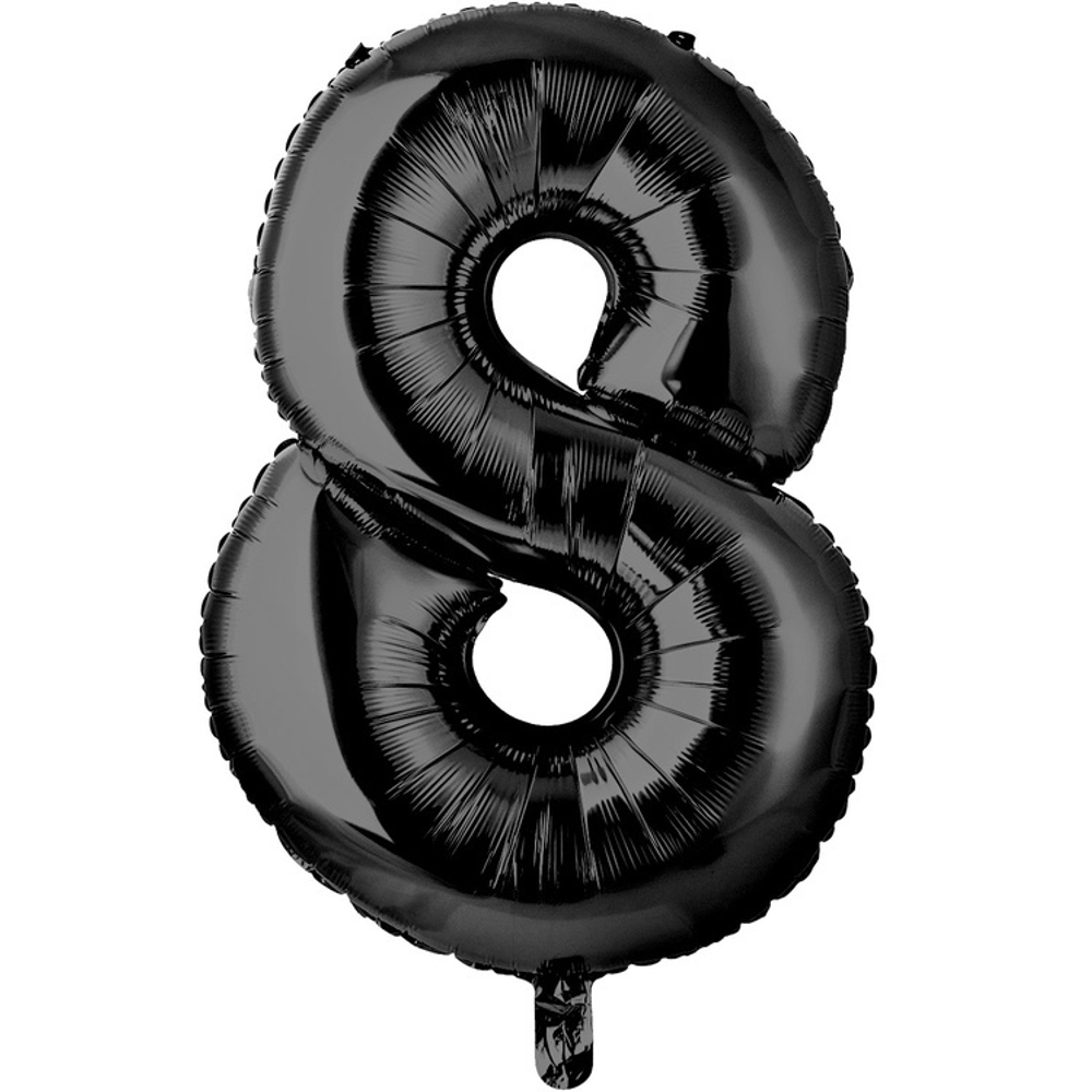 Фольгированные цифры в черном цвете 66 см / 102 см