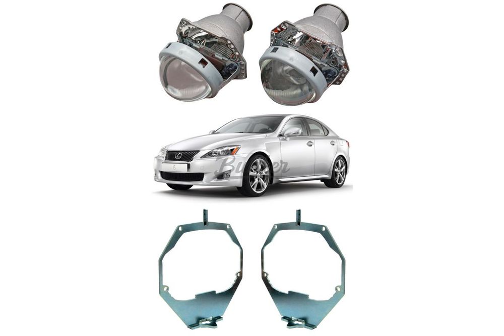 Готовый комплект для замены штатных линз с AFS Lexus IS II 2005-2013, Тип №2