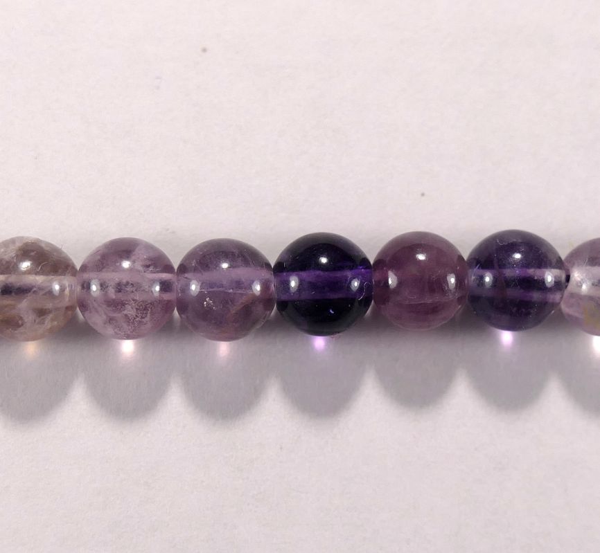 Бусина из флюорита пурпурного, шар гладкий 6мм
