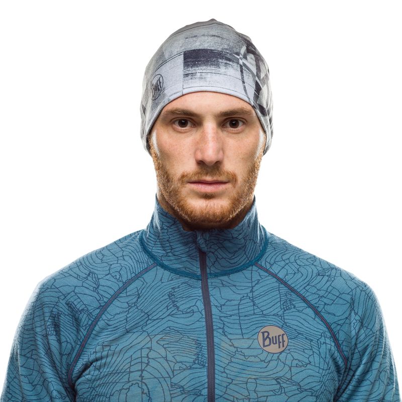 Тонкая флисовая шапочка Buff Hat Polar Microfiber Breaker Grey Фото 2