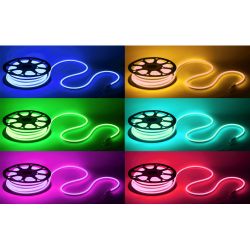 Светодиодная неоновая лента ЭРА N5050 72-IP67-220V-20m-RGB многоцветная