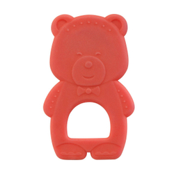 Прорезыватель "Медведь" 1 шт ПОМА с 4 месяцев, красный