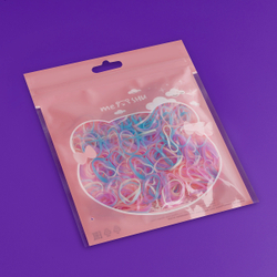 Резинки для волос MESHU, пастельные ассорти, 300шт., диаметр 2см, европодвес MS_60592