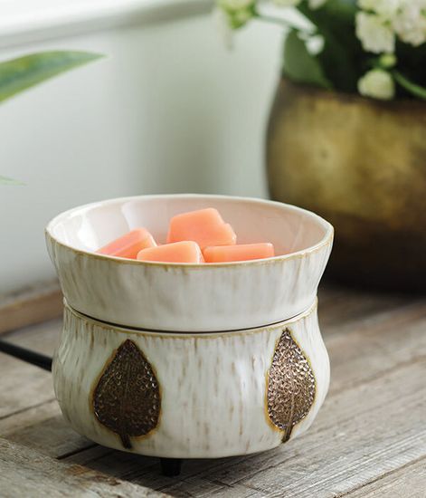 Керамический воскоплав Бронзовый лист, Candle Warmers