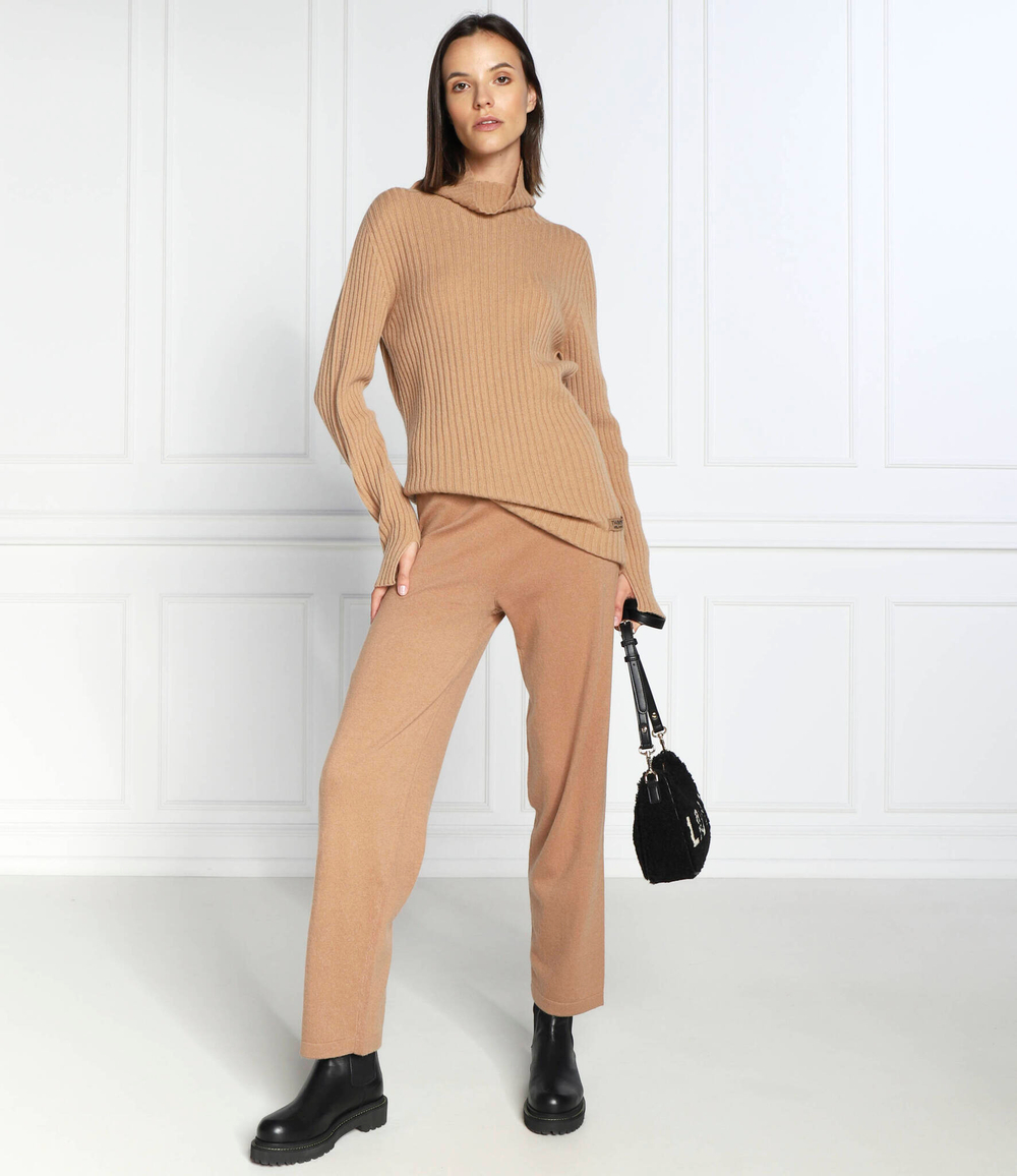 Хлопковый гольф TWINSET - светло-коричневый(222TP3340)