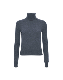 Водолазка из шерсти и кашемира темно-серый