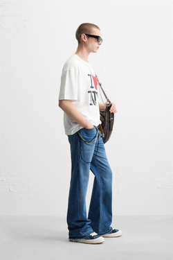 ZARA ФУТБОЛКА I LOVE NEW YORK ®, ЖЕЛТОВАТО-БЕЛЫЙ