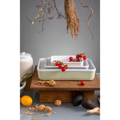 Блюдо для запекания marshmallow, 37х26,8 см, мятное