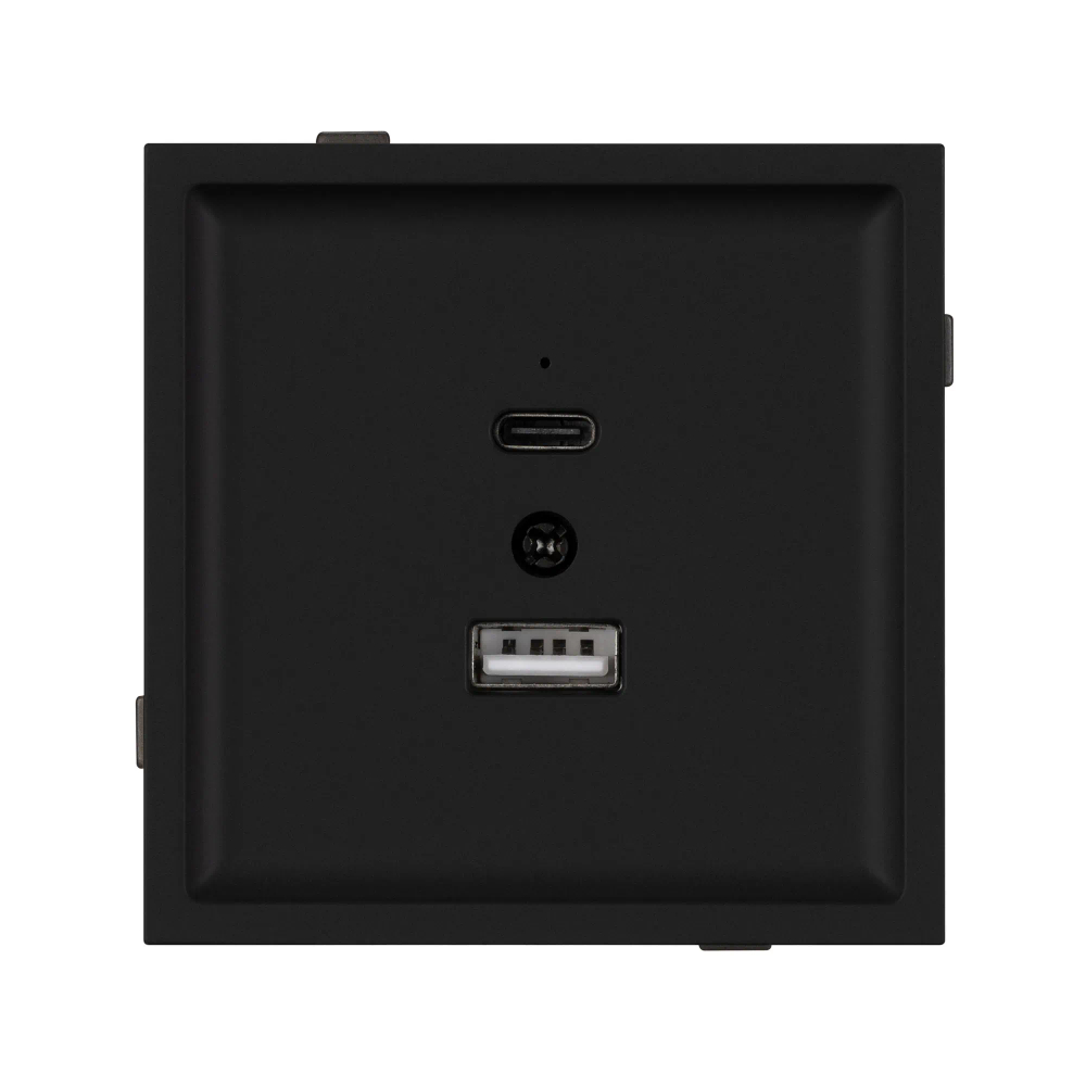 Механизм USB розетки SCT-TENDO-MUAC-SFPL-BK (5V, 3A, QC3) (Arlight, -) 054536