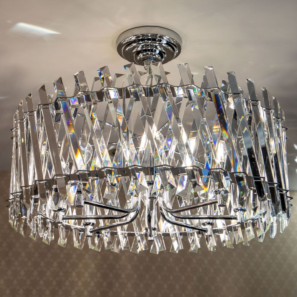 Citilux Ингвар CL334281 Люстра подвесная хрустальная Хром