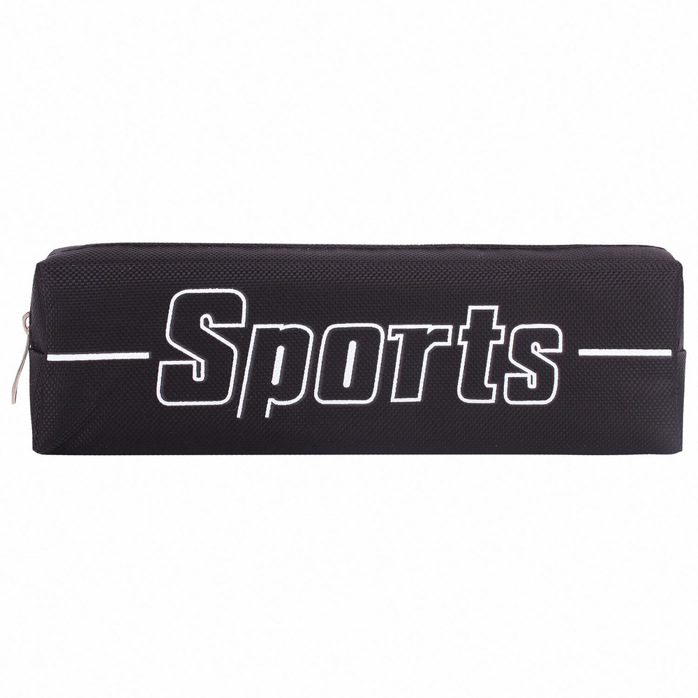 Пенал BRAUBERG 1 отделение полиэстер "Sport" черный 19х4х6 см (3 штуки в упаковке)