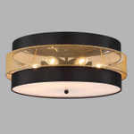 8003/6C MODERNI LN26 312 черный/черный, золотой металл/металл, текстиль Потолочный светильник Е27 6*60W 220V ANIMAISA