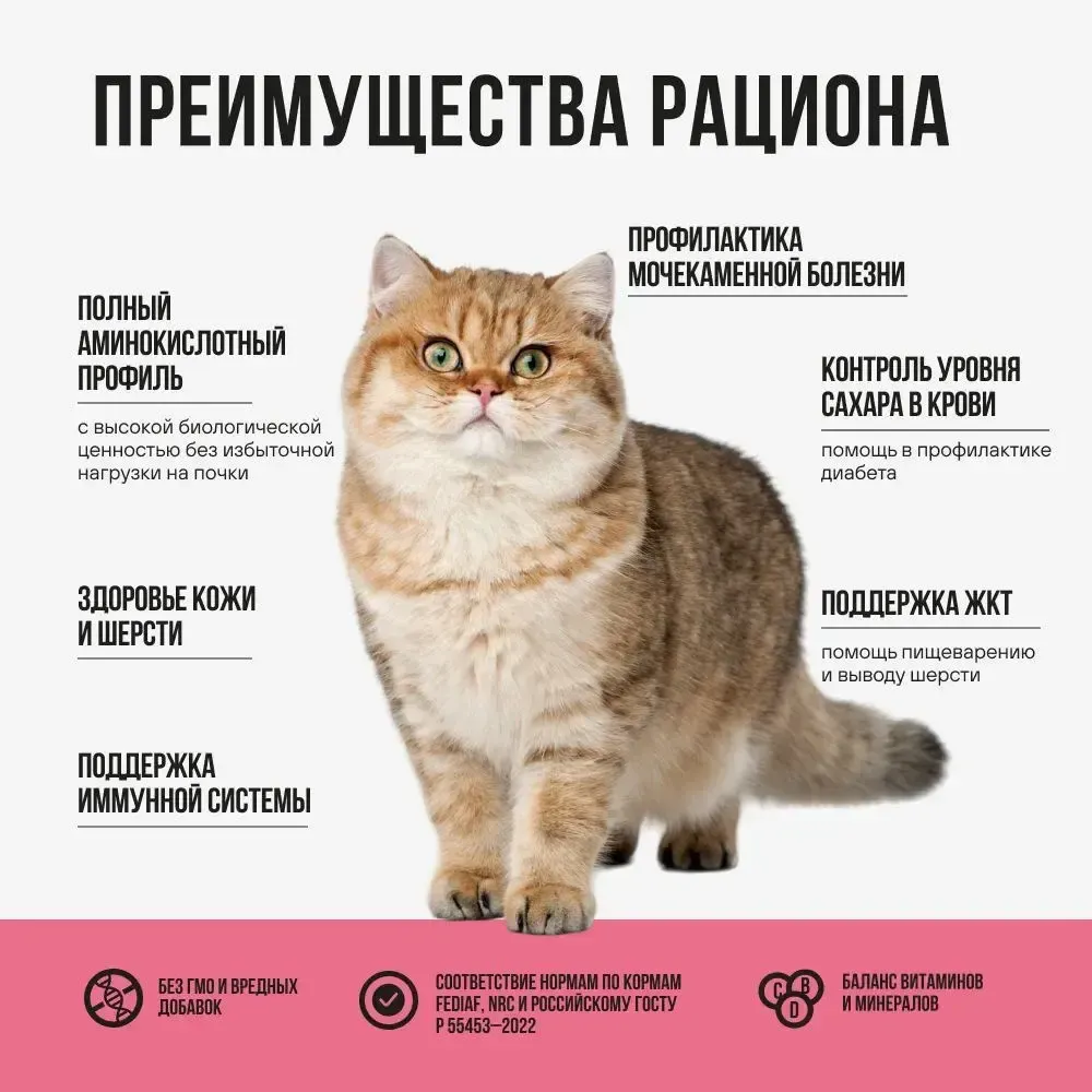 Сухой корм BOWL WOW для стерилизованных кошек с ягненком, курицей и клюквой