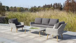 "Прованс" диван из искусственного ротанга трехместный, цвет бежевый