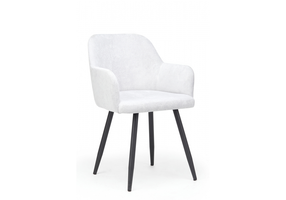 Стул на металлокаркасе Woodville Инфини светло-серый (ocean 021), черный