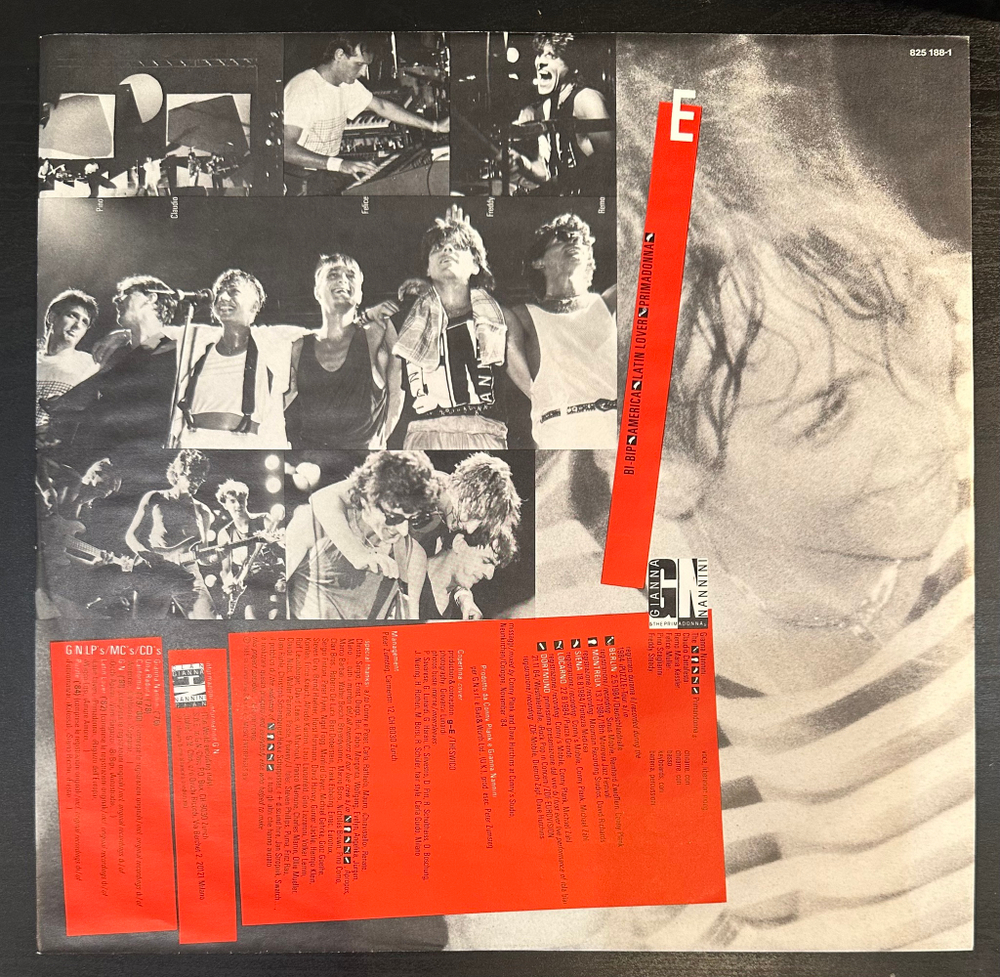 Gianna Nannini & The Primadonnas - Tutto Live 2LP (Голландия 1985г.)