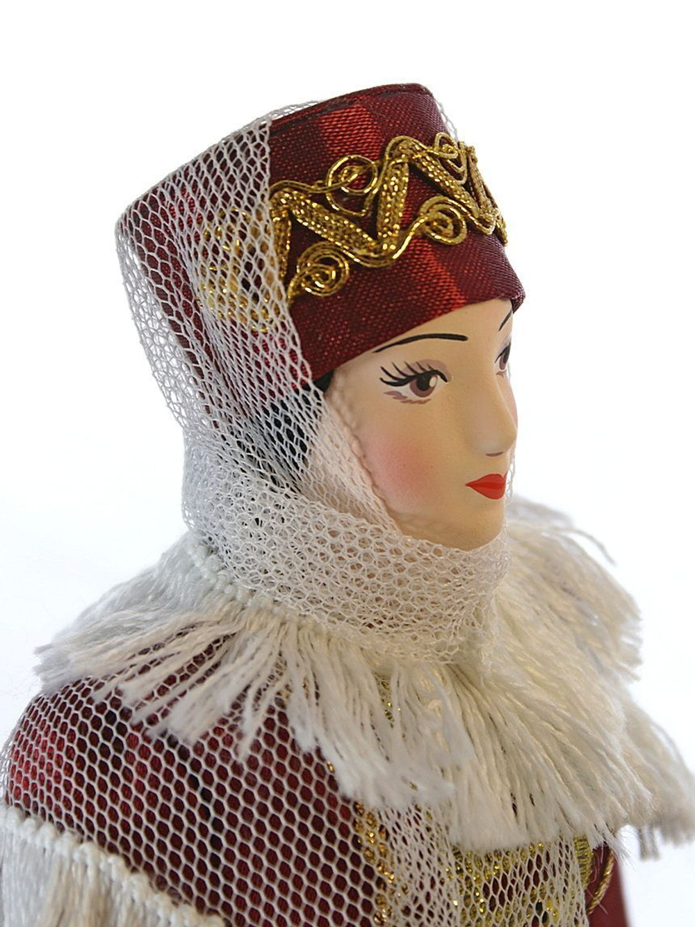 Кукла коллекционная в Кабардинском девичьем праздничном костюме. Кабардинка