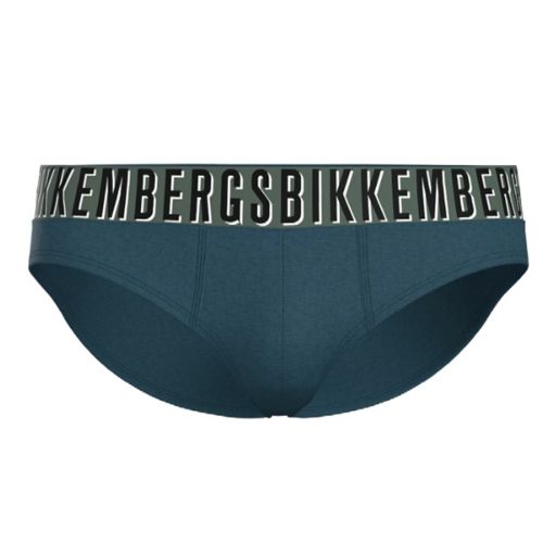 Мужские трусы брифы синие набор 2в1 Bikkembergs OMBRE BKK52USP28BI