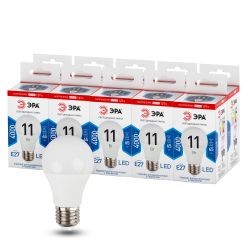 Лампа светодиодная ЭРА STD LED A60-11W-127V-840-E27 11Вт груша нейтральный белый свет E27 | Лампы светодиодные Низковольтные