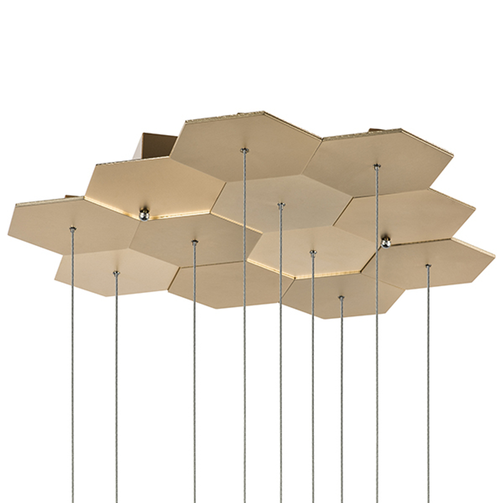 750223 Люстра подвесная FAVO LED-60W 2880LM ЗОЛОТО 4000K