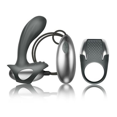 Мужской вибронабор в сером цвете Climaximum Excite (Цвет: серый)