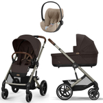 Коляска Cybex Balios S Lux TPE complete Cloud T Cozy Beige Plus Base T 4 в 1 Chocolate Brown с дождевиками