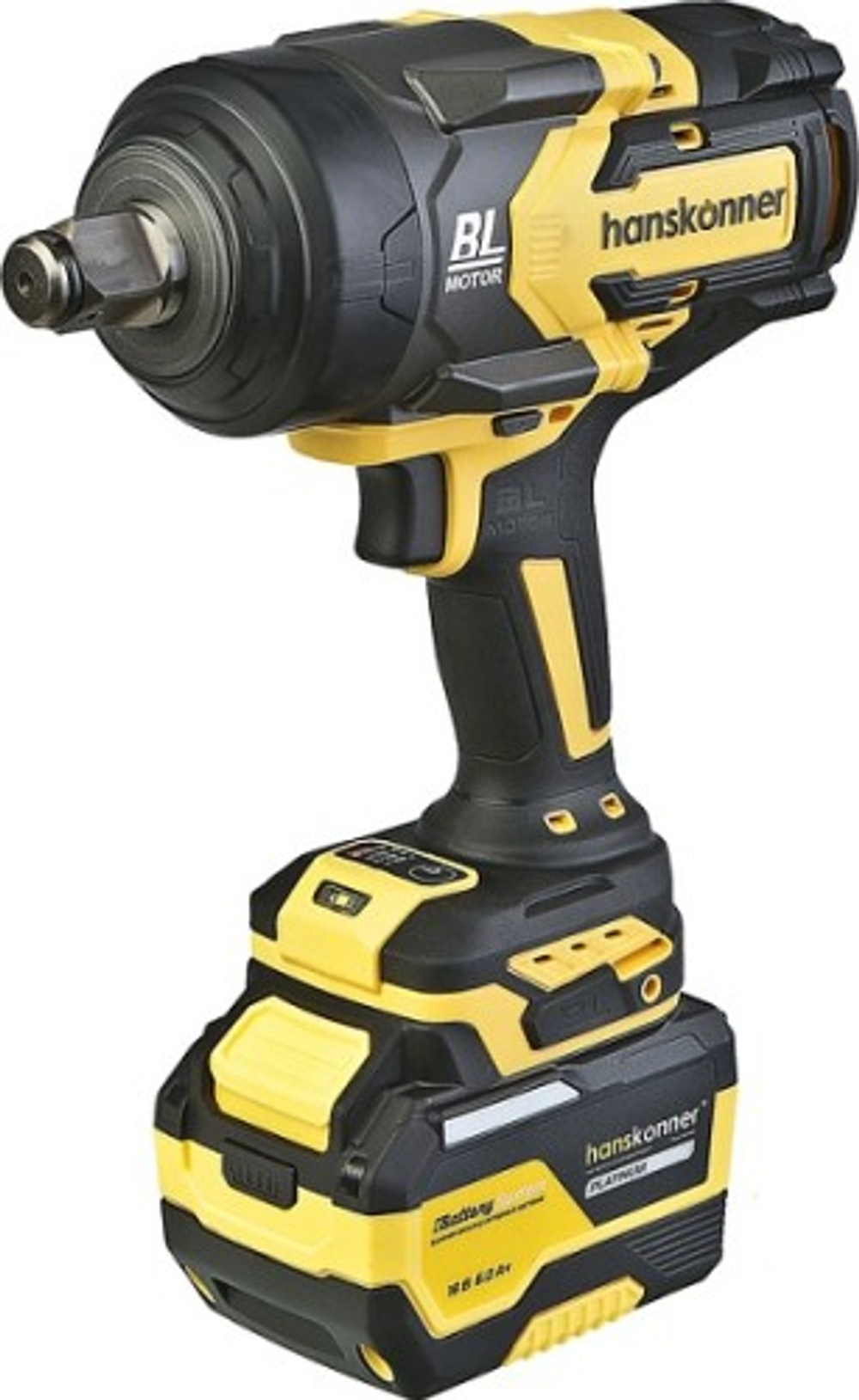 Гайковерт аккумуляторный HANSKONNER HCD201300BLC удар б/щ platinum,18в,1batterysystem, 3/4"