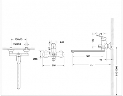 Комплект для ванной комнаты Bravat Drop 2 в 1