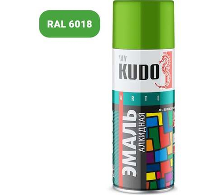 Эмаль универсальная салатовая (6018) KU-10088 520мл