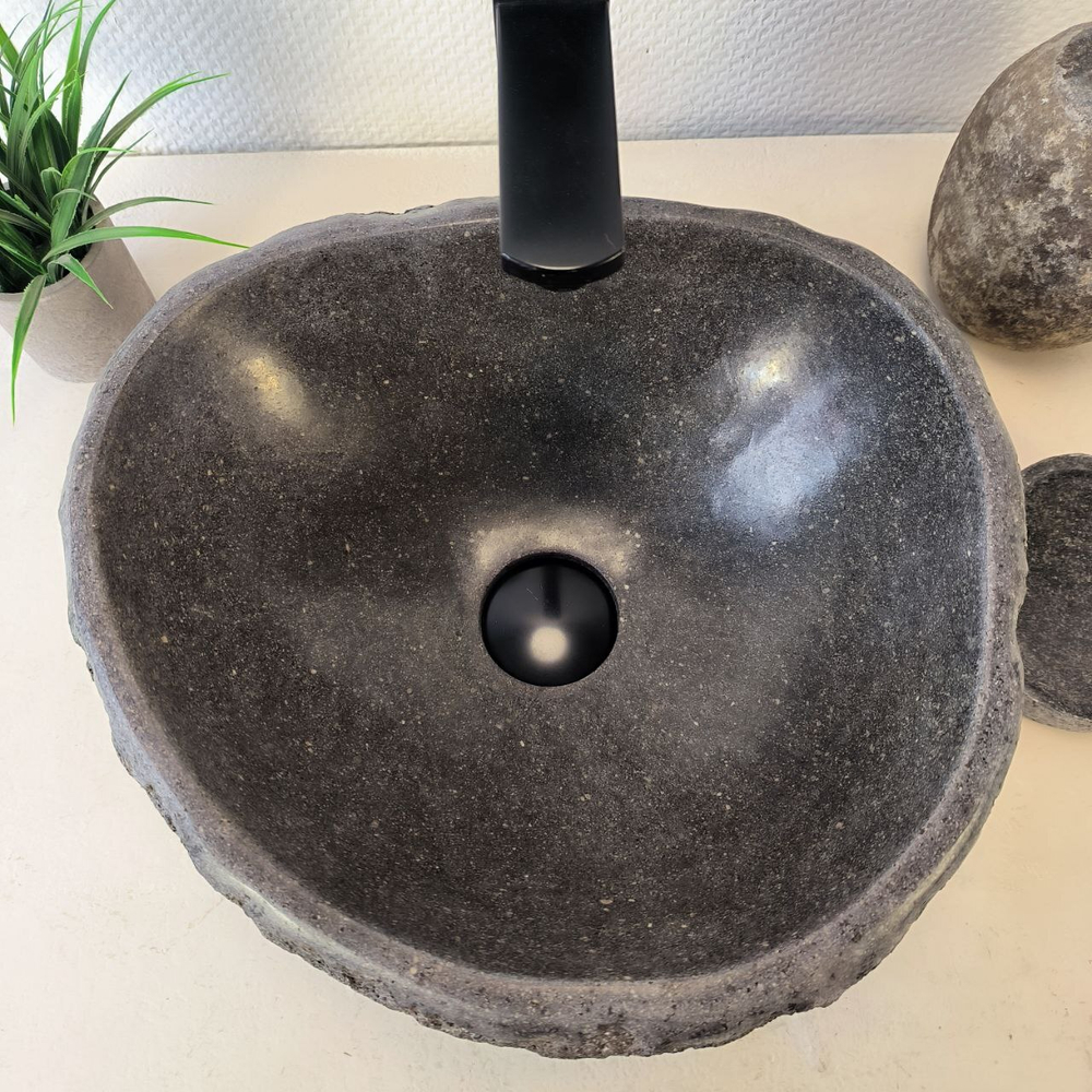 Раковина из речного камня RS-66033 37х35х15 из натурального камня