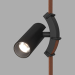 DK5546-BK Поворотный светильник для трека-ремня Belty, серия Spot, со светодиодом, D35*L126.5мм, 48V DC, 7W, RA90, 30°, 4000K, IP20, черный, алюминий