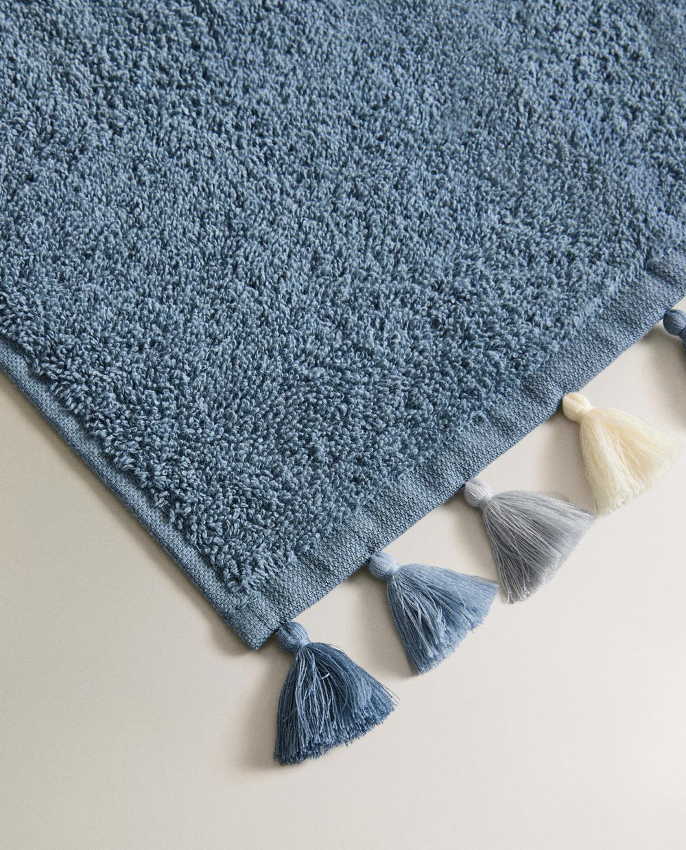 Zara Home Полотенце для лица и рук из хлопка, голубой