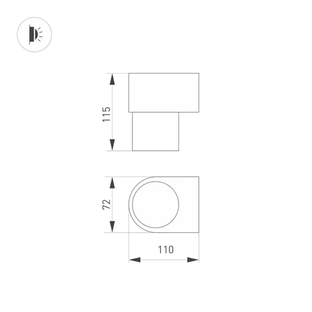 Светильник SP-SPICY-WALL-S115x72-6W Day4000 (WH, 40 deg) (Arlight, IP20 Металл, 3 года) 033848