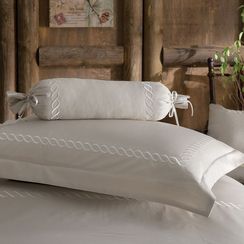 Постельное белье CATENA NAKISLI бежевый  deluxe TIVOLYO HOME Турция