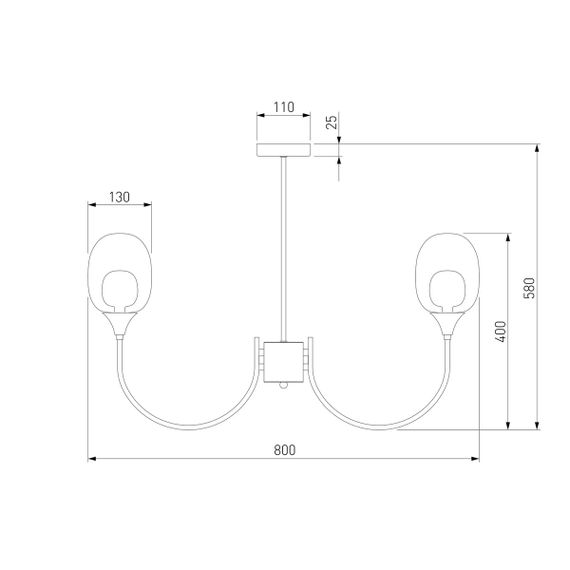 Подвесная люстра Eurosvet Spritz 70217/8 латунь