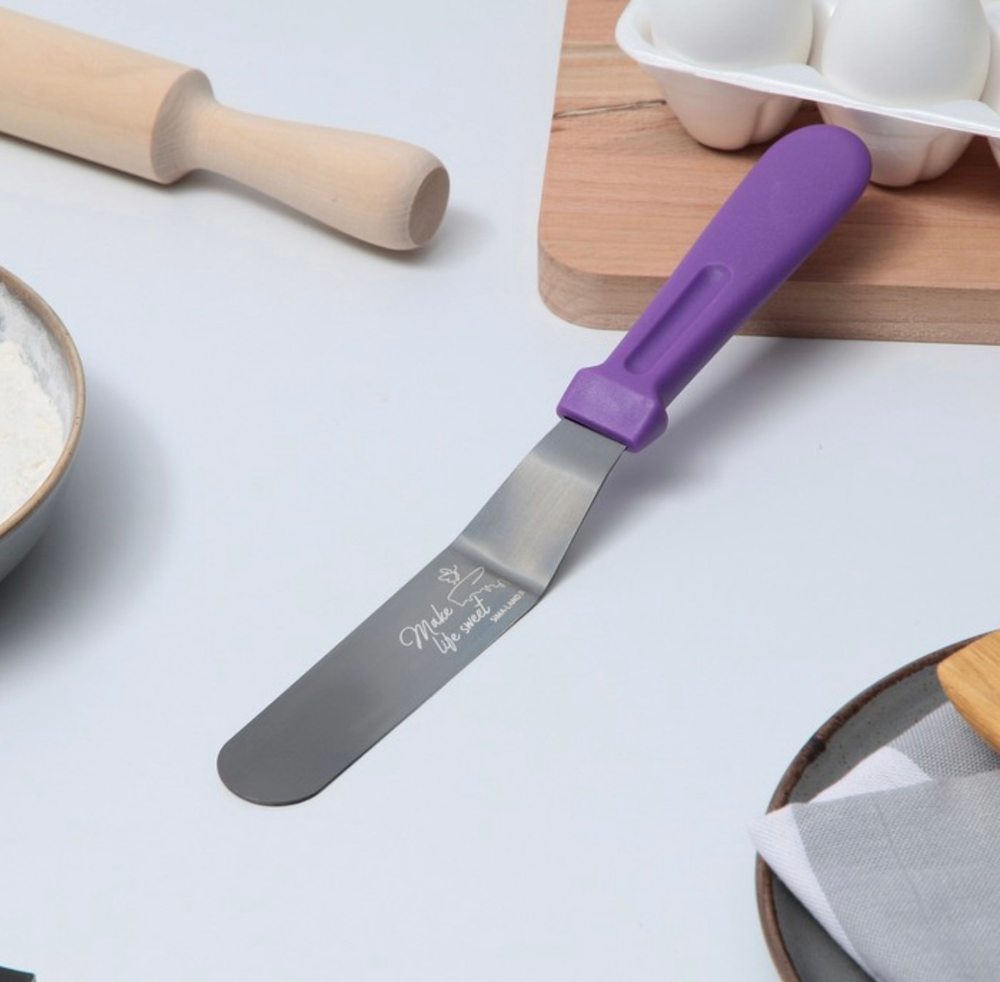 Лопатка изогнутая с пластиковой ручкой Make life sweet, 27 х 3 см