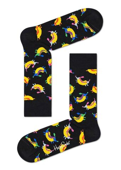 Носки унисекс Hot Dog Dog Sock с хот-догами (Размер: 29) (Цвет: черный)