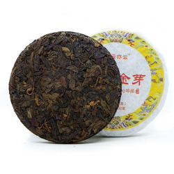 59315 Чай прессованный черный Пуэр Шу "Сэнчжун, Баньчжан Цзинь Я",  мини бин 50гр