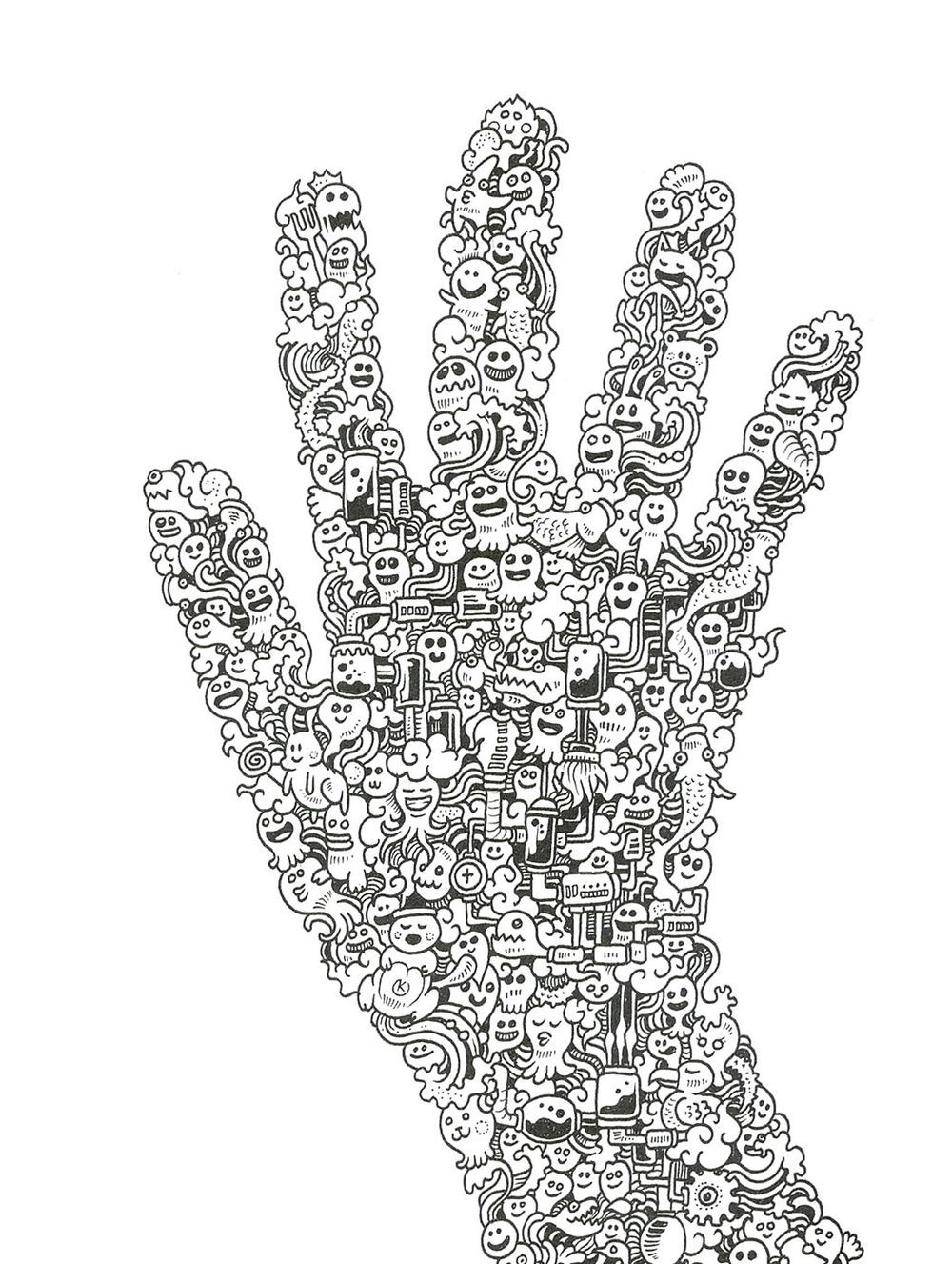 Doodle Invasion. Coloring book