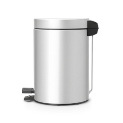 Ведро для мусора Brabantia серый металлик 3л вид сбоку