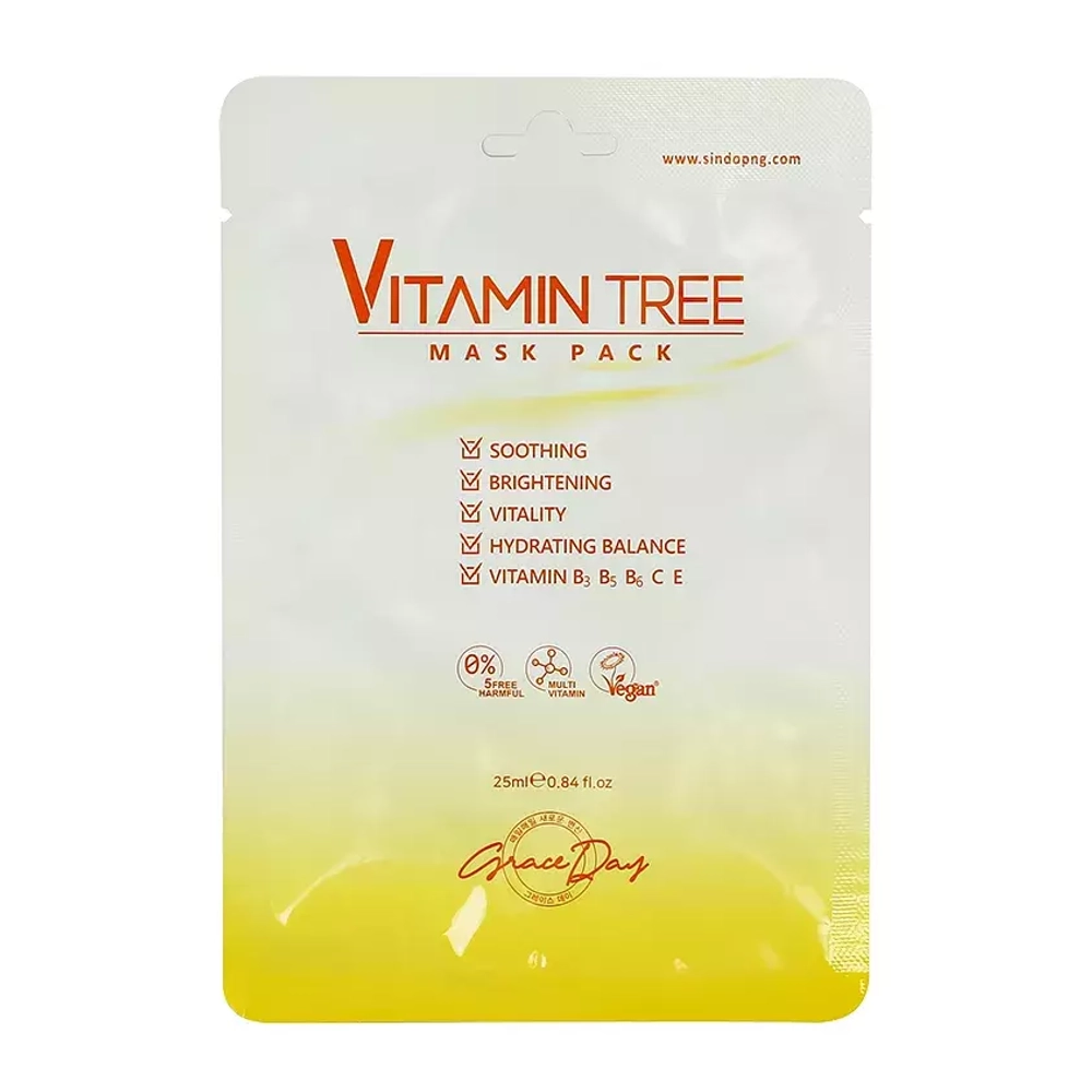Тканевая маска с витаминами GRACE DAY Vitamin Tree Mask Pack