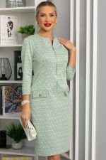 Платье Леди Мери НЬЮ (бежево-салатовое) П13667-19М LT Collection