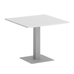 Home Office Стол квадратный VR.SP-5-90.2 Белый Бриллиант/Металл Серый 900*900*753