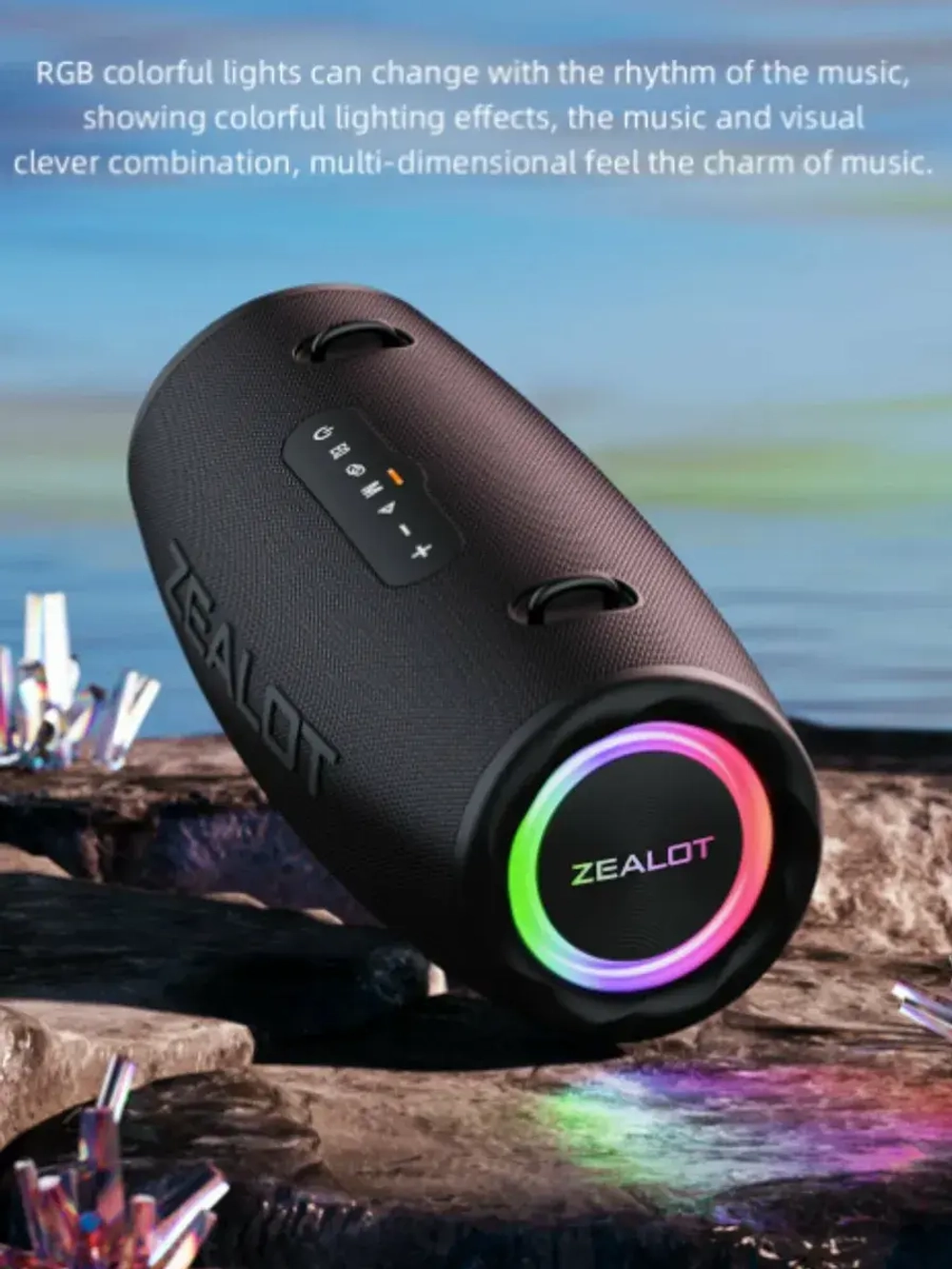 Портативная Bluetooth Колонка S87 80W black