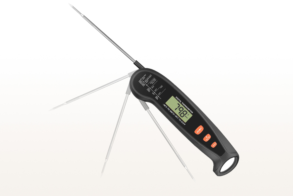 Цифровой термометр Model 1, складной, черный