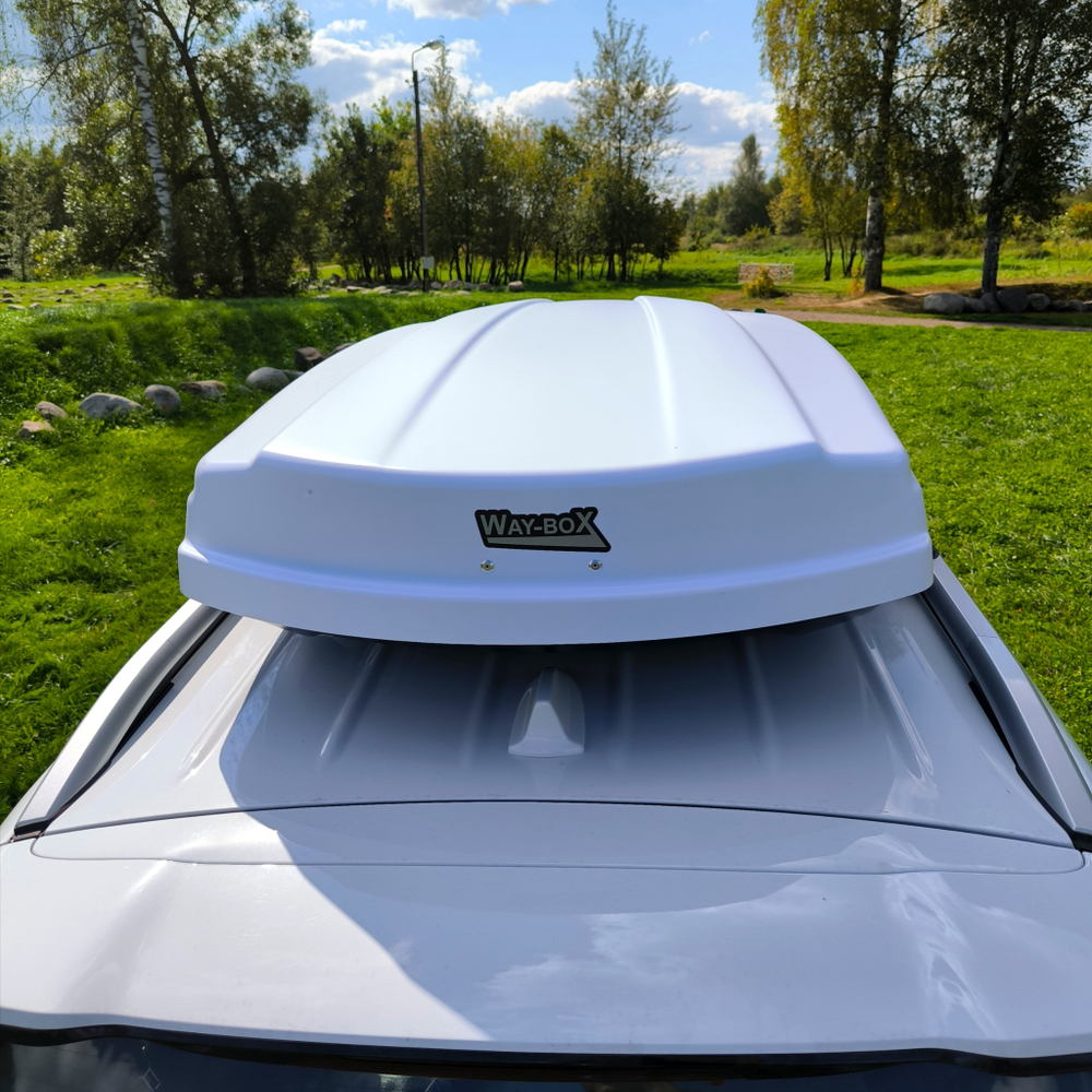 Автобокс Way-box Shuttle 650 литров белый 228*100*35 см.