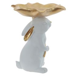 GAEM Фигурка декоративная "Заяц" с подносом, L17,5 W17,5 H20,5 см